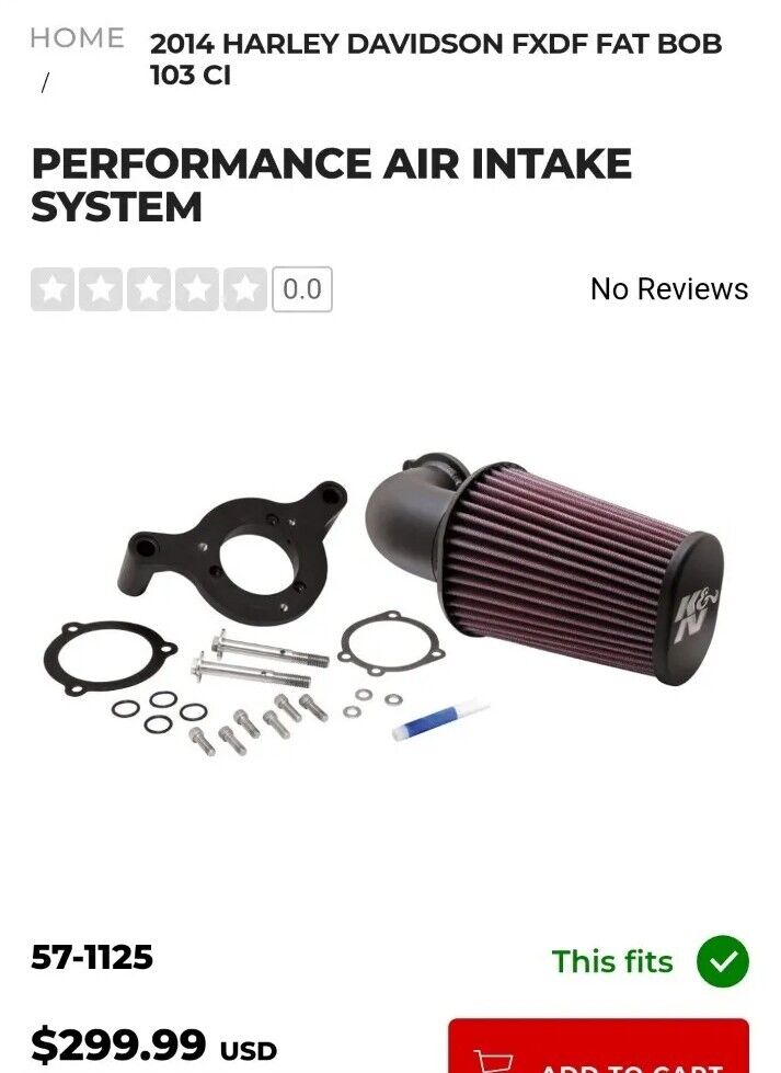 K&N performance air intake system