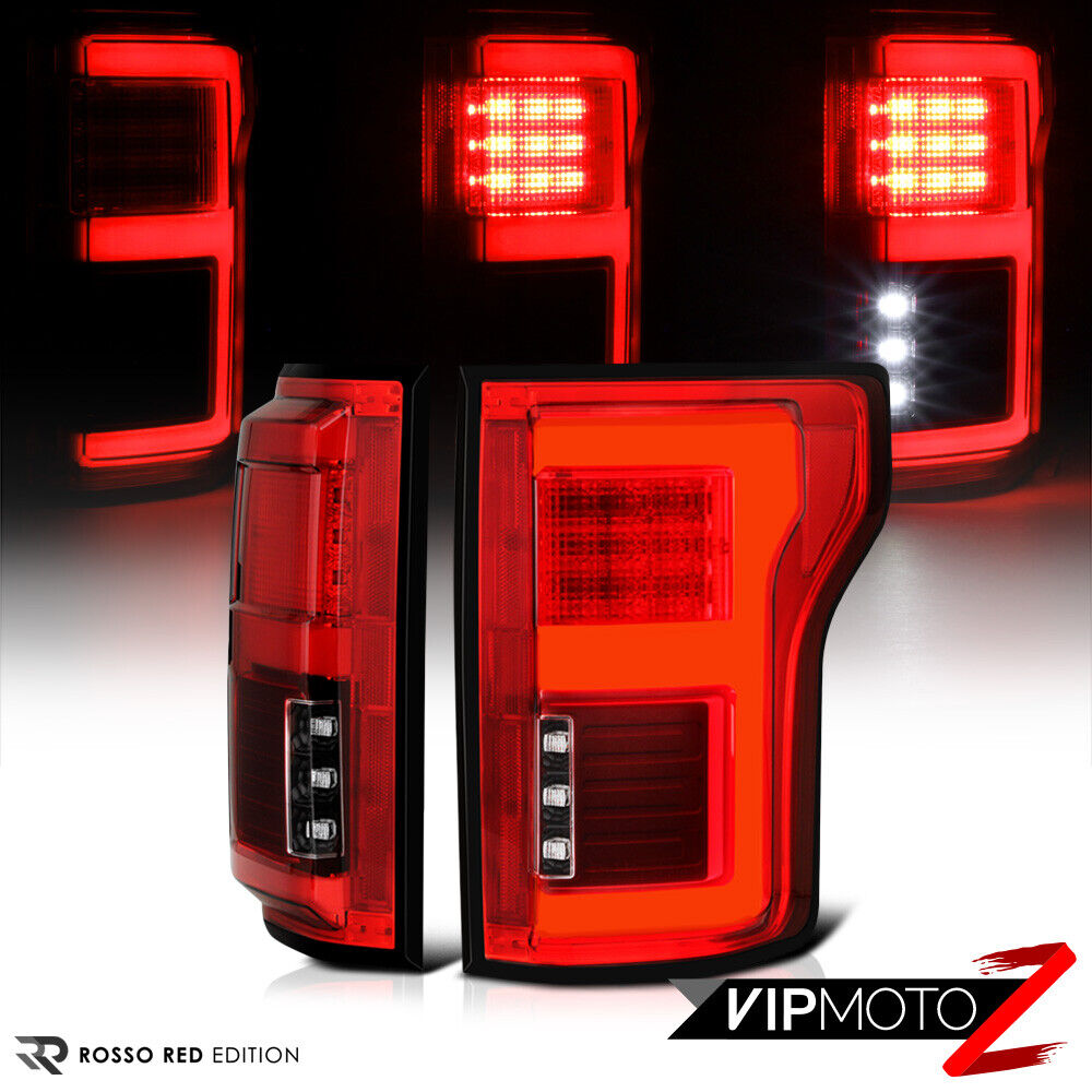 For 15-20 Ford F150 [Blind Spot Sensor Models] Red LED Light Bar Tail Brake Lamp