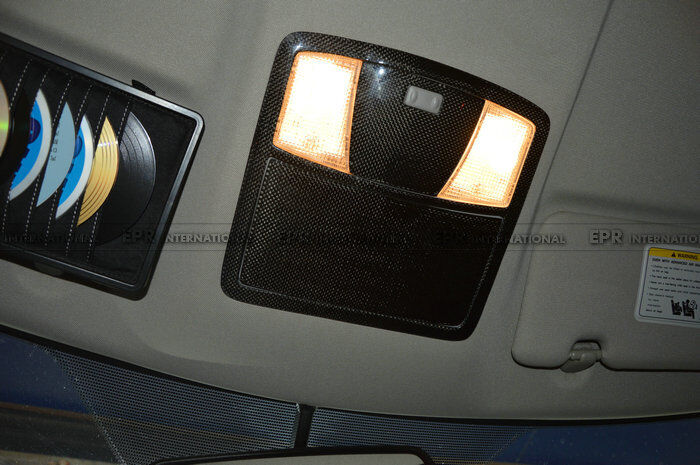 For NISSAN R35 GTR LHD 09-16 3Pcs Carbon Map Light Surround Interior Trim Set