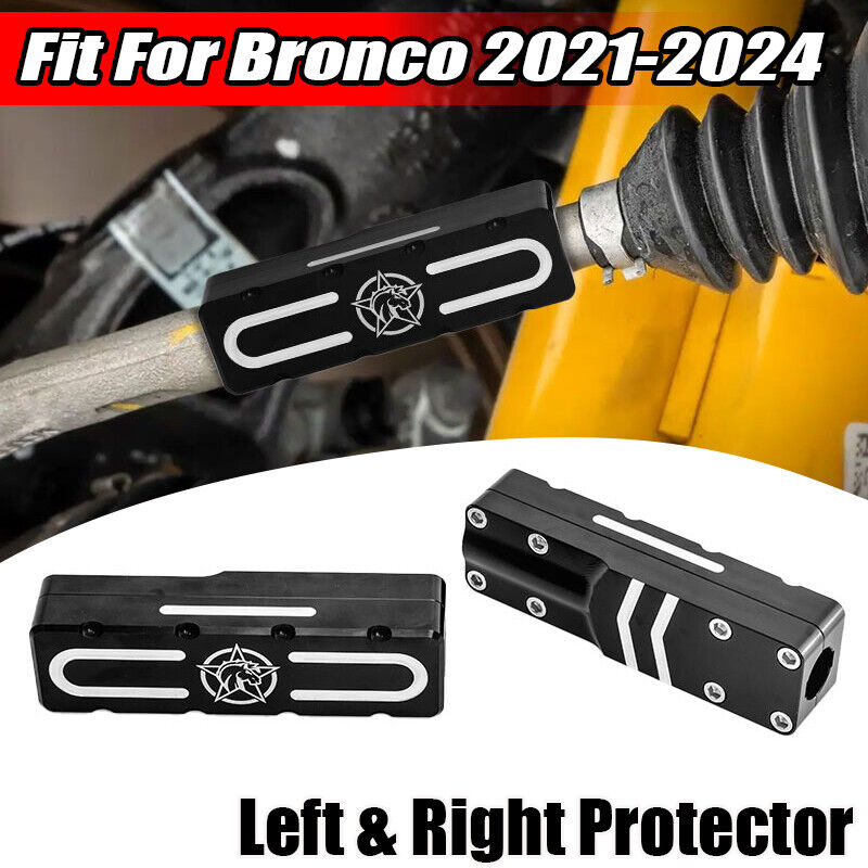 For Bronco 2021-2024 Aluminum Black Front Tie Rod Bar Left & Right Protector
