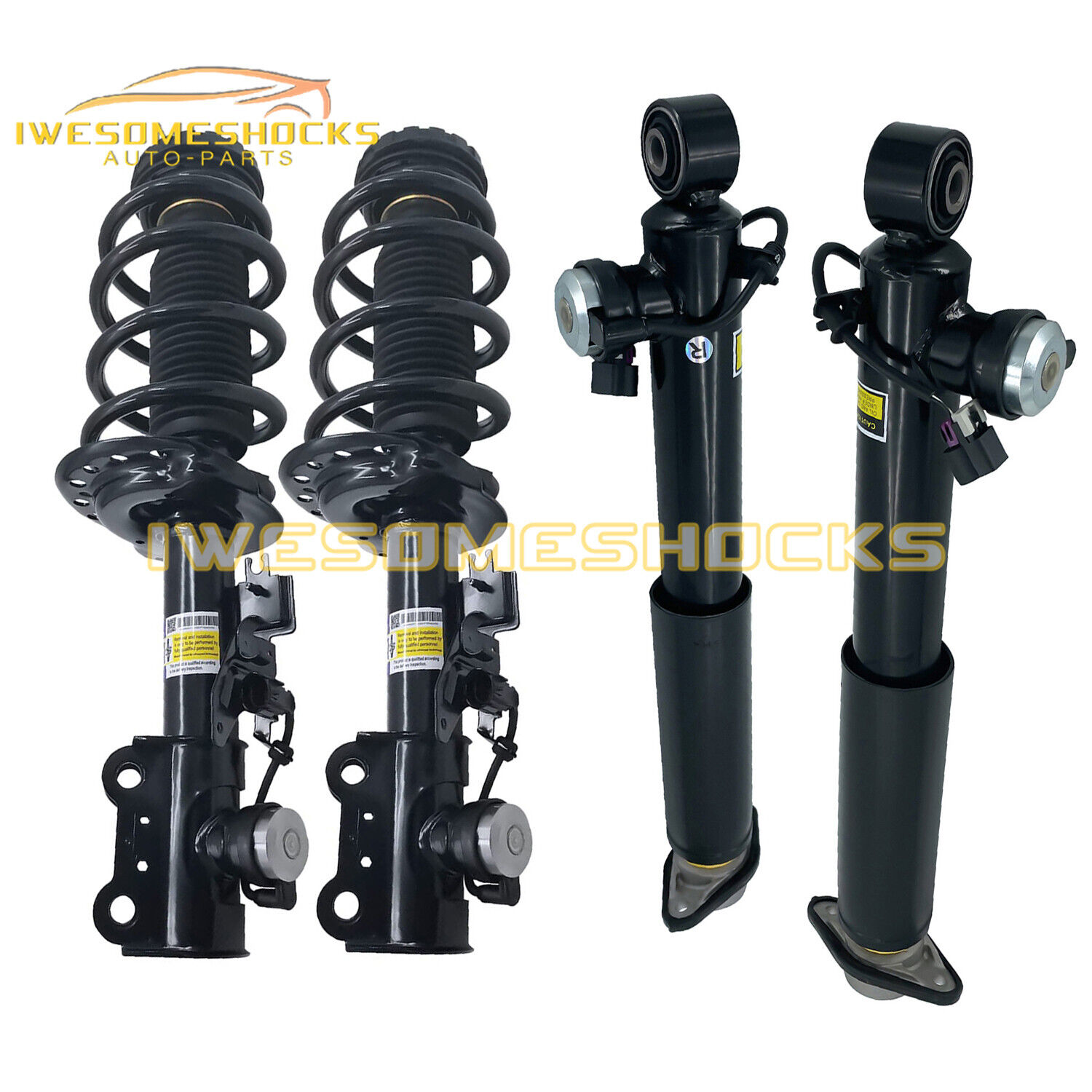 4Pcs Front Rear Shock Absorber Strut Assys for 2010-2016 Cadillac SRX w/Electric