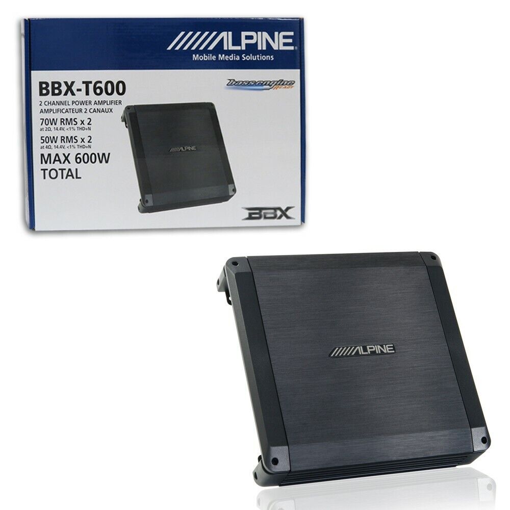 Alpine BBX-T600 2-channel Bridgeable Class A/B Car Audio Amp Amplifier 600w Max