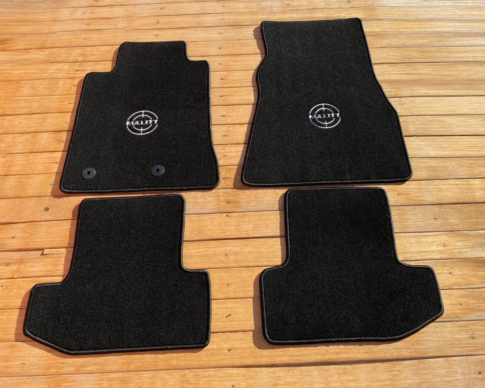 For Ford Mustang BULLITT floor mats carpet Black Set of4 2015-2021