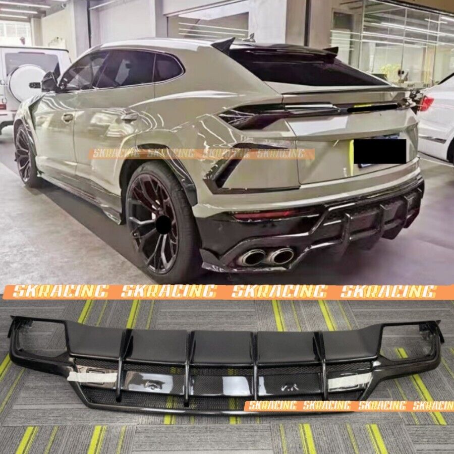 Fits Lamborghini Urus 2019-2022 Real Carbon Fiber Rear Lip Bumper Diffuser Kits