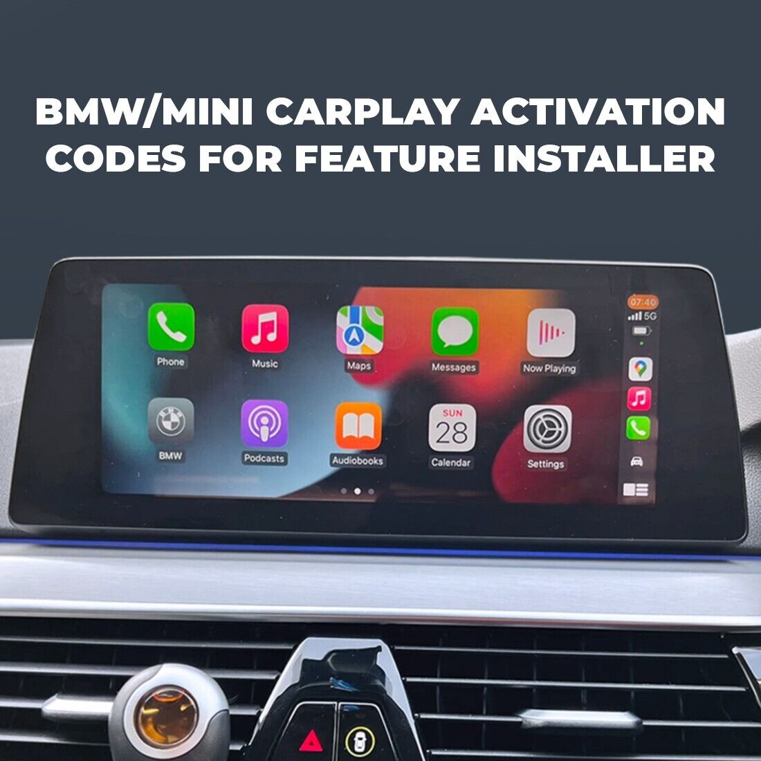 FSC NBT EVO ID5/ID6 BMW/MINI Apple CarPlay Activation + VIM