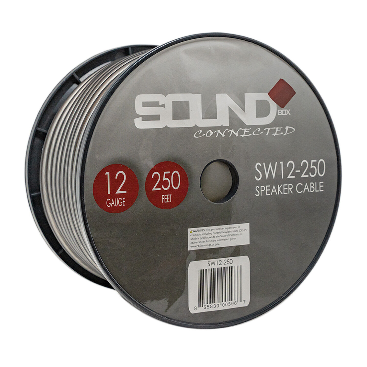 SoundBox SW12-250, 12 Gauge Home / Car Speaker Wire Spool - 250\'