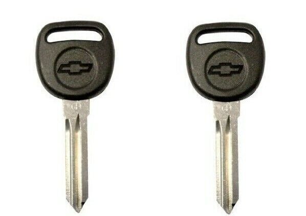 New CHEVY Transponder Ignition Key Uncut Blade Blank Car Key 2 Pack Circle Plus
