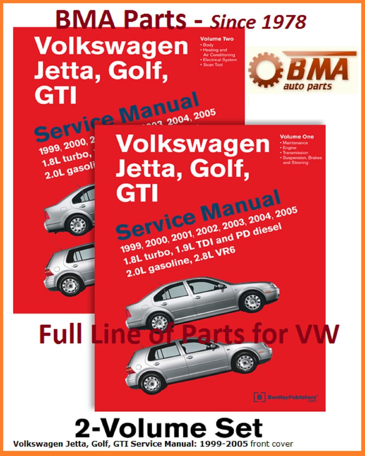 NEW VOLKSWAGEN VW JETTA GOLF GTI 1999-2005 BENTLEY SERVICE REPAIR MANUAL VG05