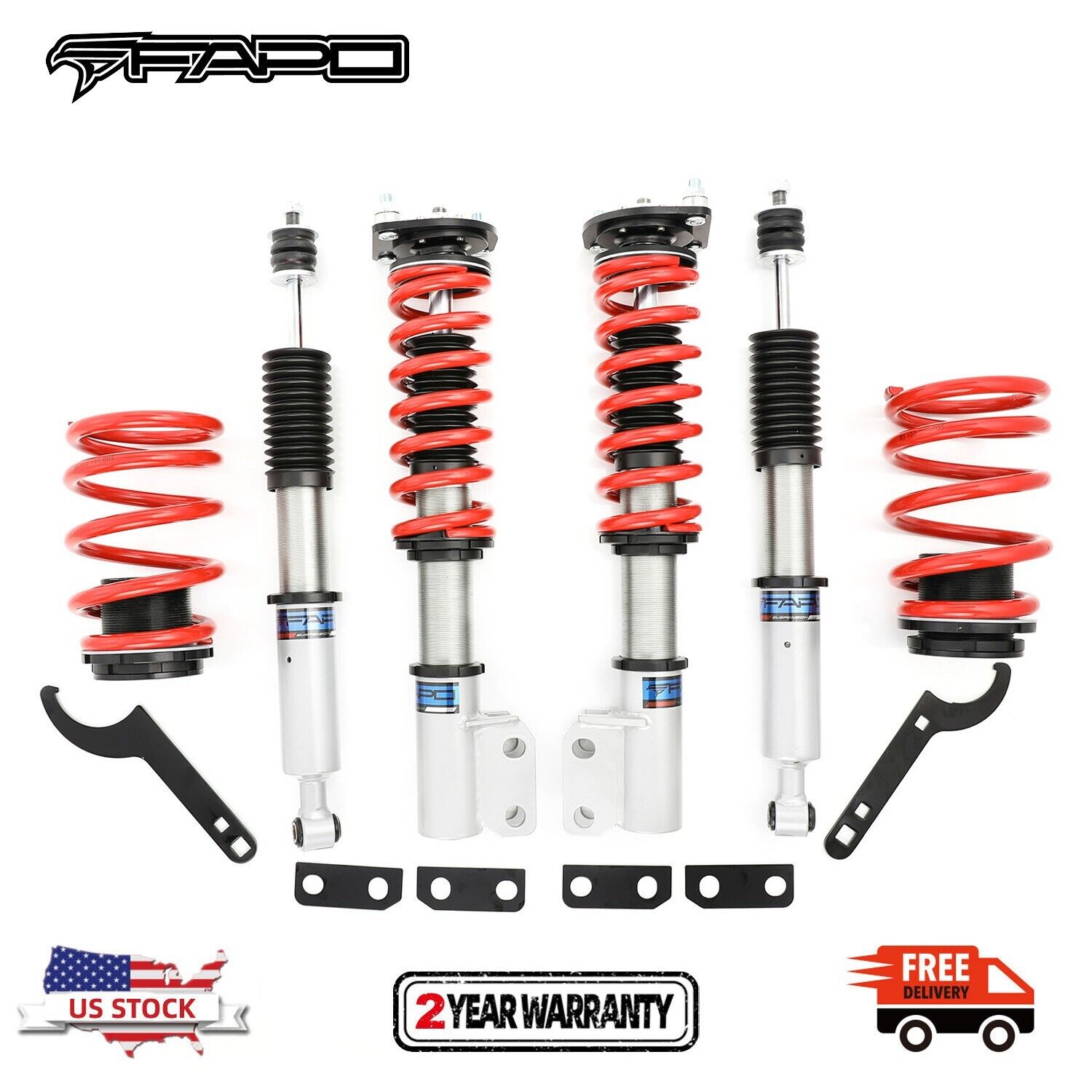 FAPO Coilovers For 1994-2004 Ford Mustang Struts Adjustable Height Suspension