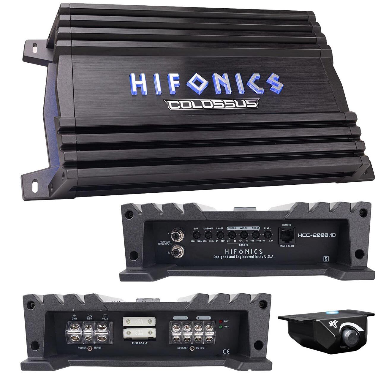 HIFONICS HCC-2000.1D COLOSSUS CLASSIC 2000W CLASS-D MONOBLOCK CAR AMPLIFIER AMP
