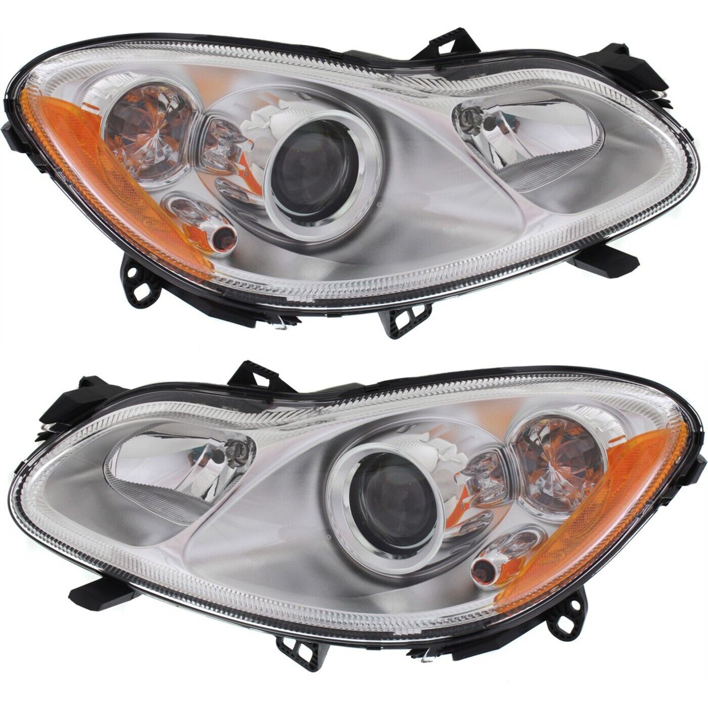 Pair Headlights Driving Head lights Headlamps Set of 2  Driver & Passenger Side