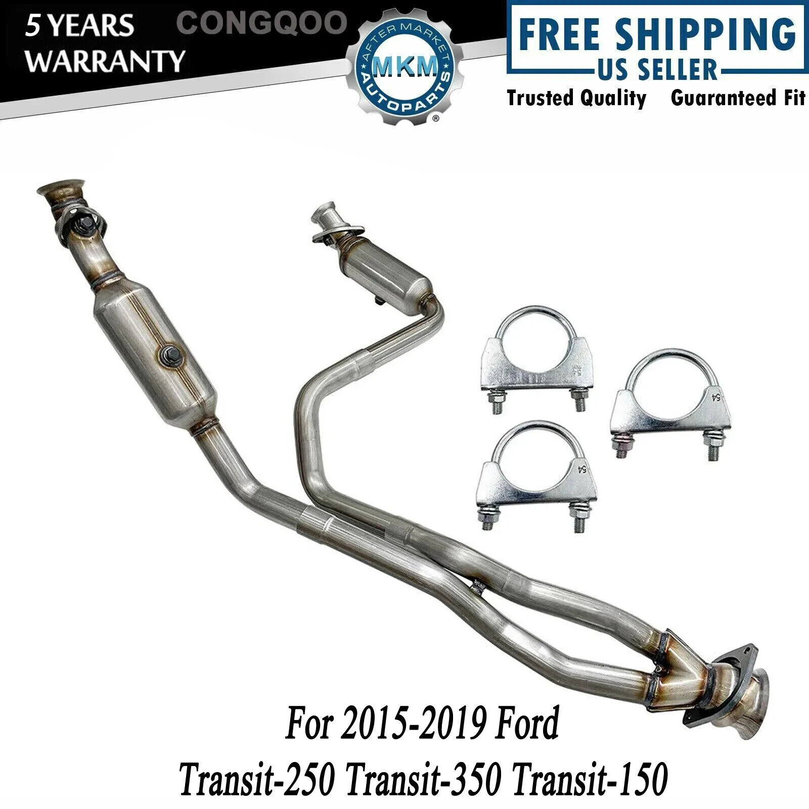 Catalytic Converters For 2015-2019 Ford Transit 150 250 350 3.7L Engine w/Y Pipe