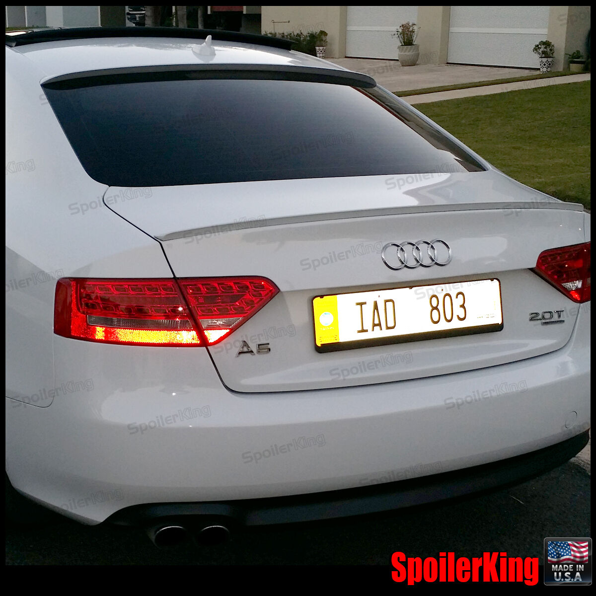 COMBO Spoilers (Fits: Audi A5/S5 2008-16 2d cpe 8T) Rear Roof Wing & Trunk Lip 