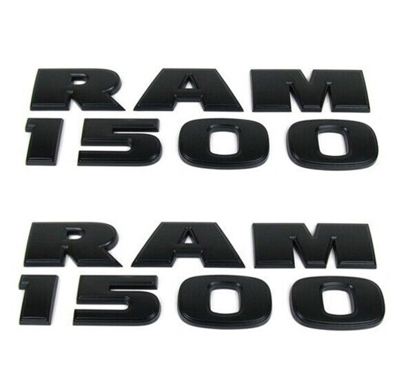 2x OEM Black RAM1500 Emblem Side Badge 3D for RAM 1500 Genuine Matte A