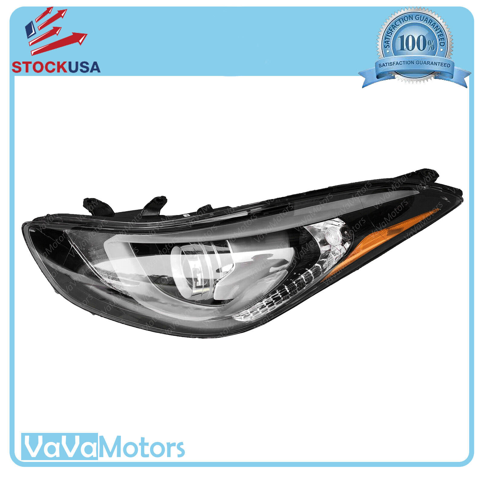Fits 2014 2016 Hyundai Elantra LED Projector Headlight Limited Sport Driver Left