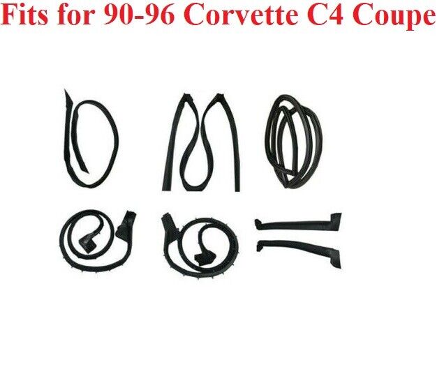 Weather Strip Seal Full Weatherstrip Kit Set For 90-96 Chevy Corvette C4 Coupe