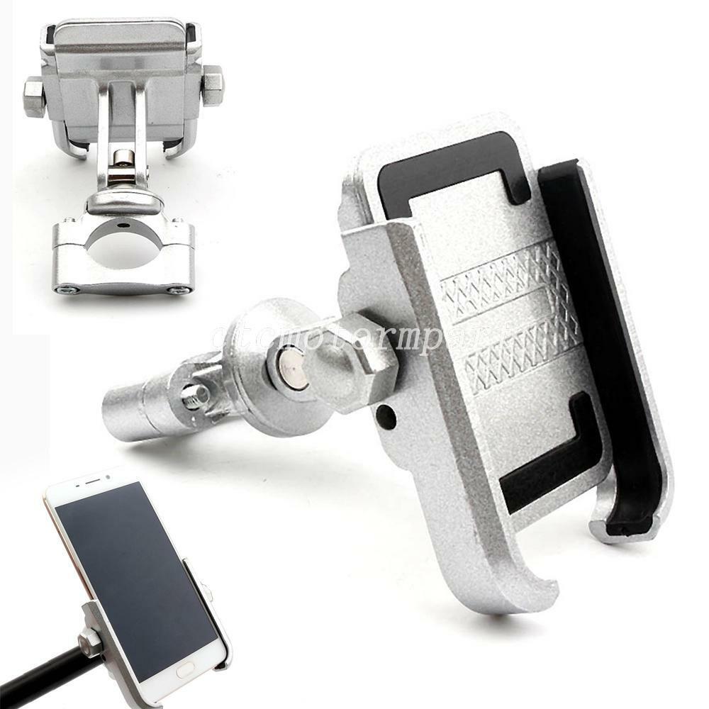 Silver Handlebar Bike ATV MTB Motorcycle Cell Phone Holder Mount Accessories