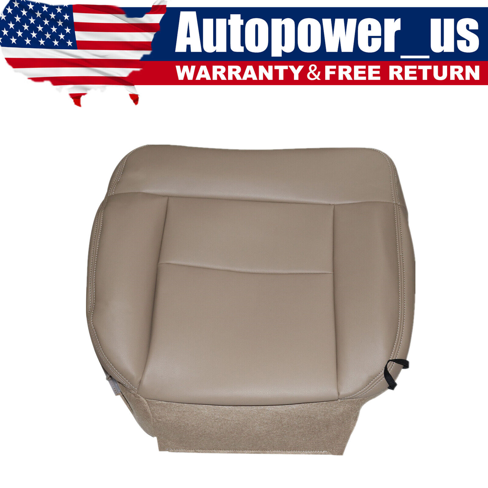 For 2005-2008 Ford F150 XLT STX Lariat Driver Side Bottom Leather Seat Cover Tan