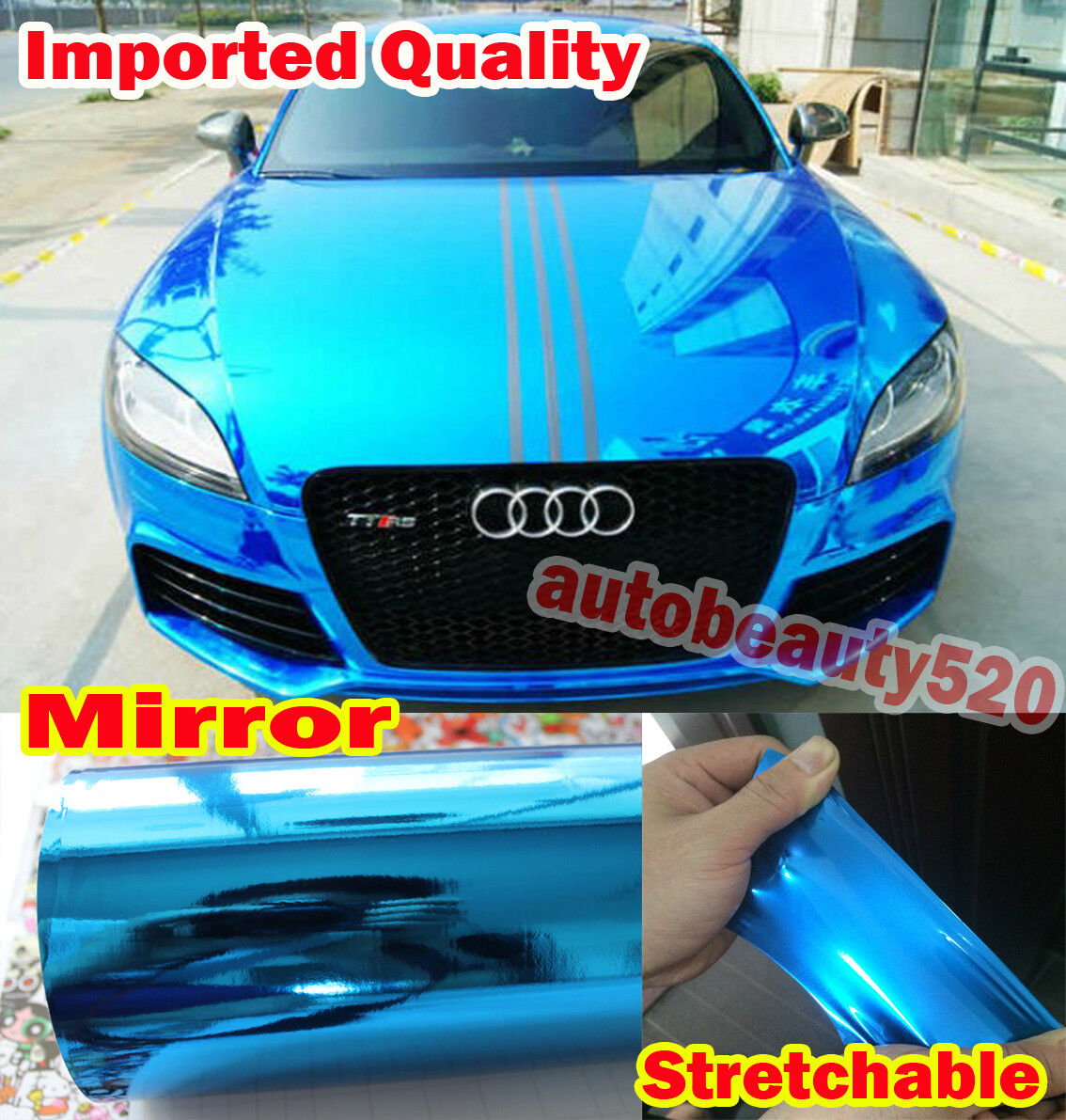Hot - 3D 4D 5D Carbon Fiber Glossy Mirror Matte Chrome Car Vinyl Wrap Sticker AC