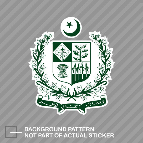 Pakistani Emblem Sticker Decal Vinyl Pakistan flag PAK PK