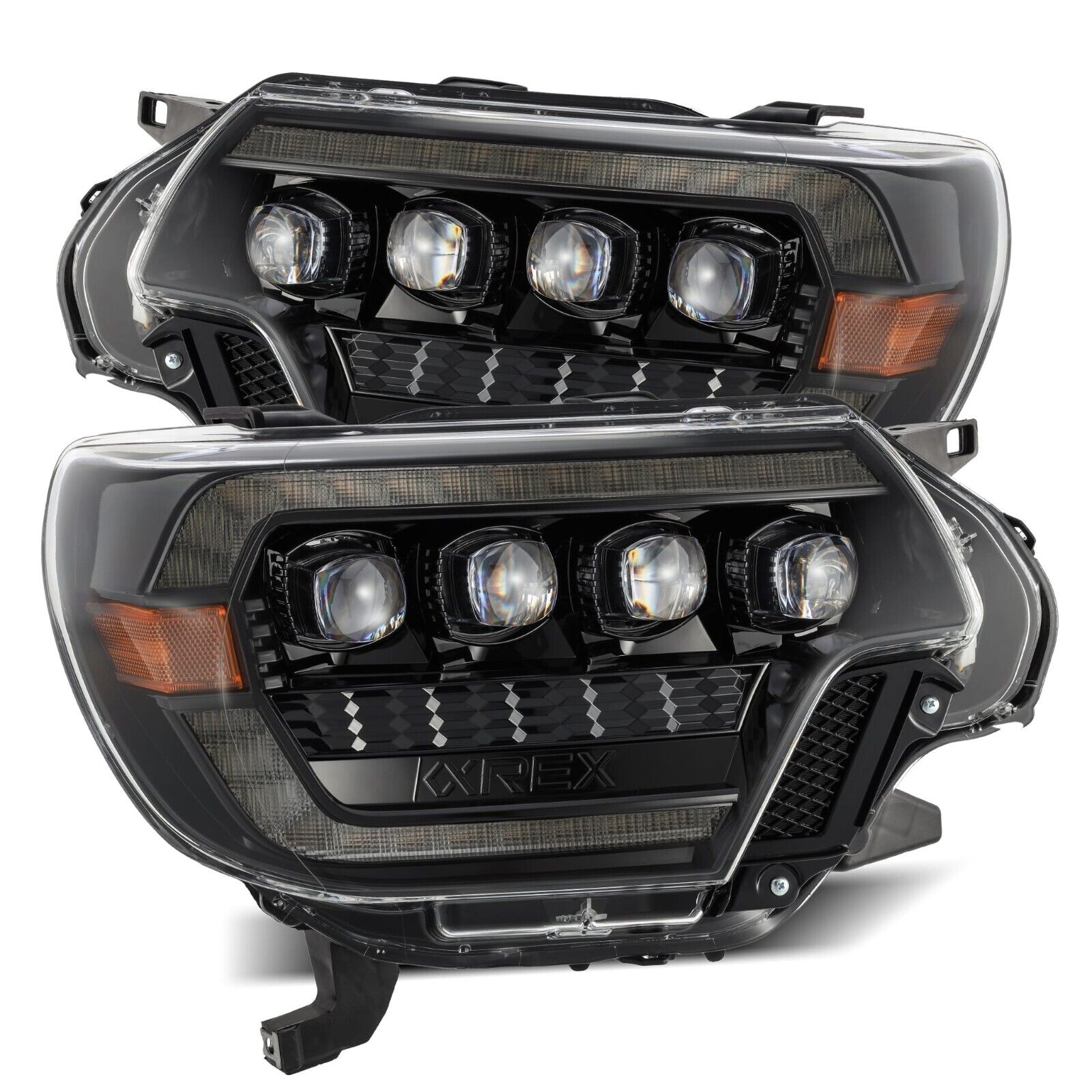 For 12-15 Toyota Tacoma Nova Alpha Black LED Projector Headlight Headlamp 1 Set