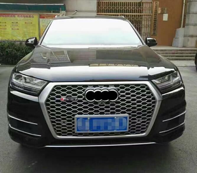 For Audi  RSQ7 style Q7 SQ7 2019 Front Grille Upper black Honeycomb Mesh Grill