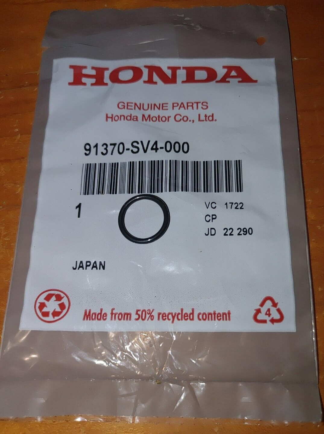 Honda Genuine OEM Power Steering Pump HI PRESSURE LINE O-Ring 91370-SV4-000 