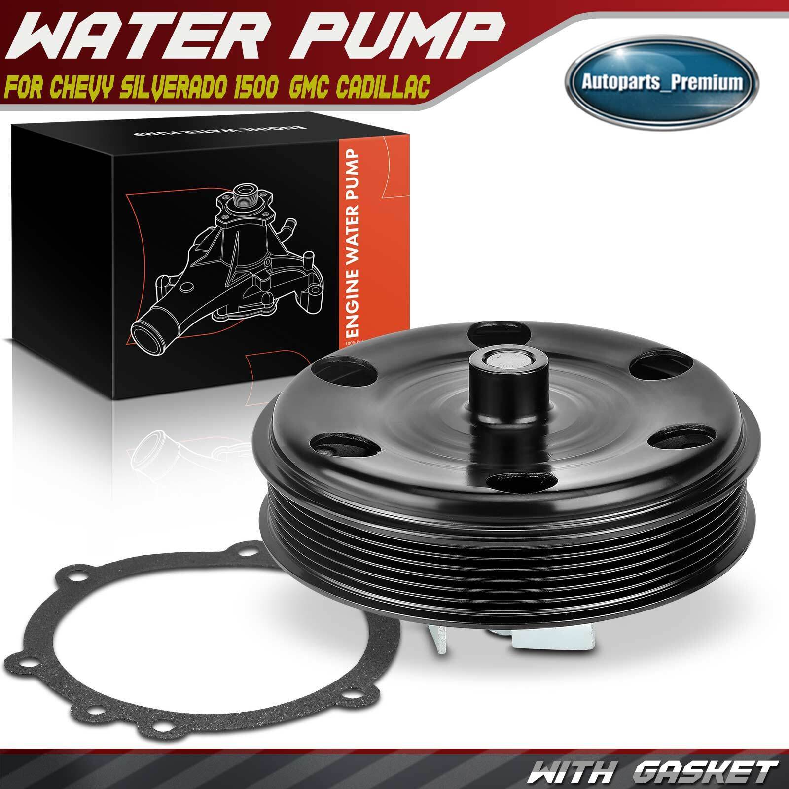 New Water Pump with Gasket for Chevrolet Silverado 1500	GMC Yukon Cadillac CTS