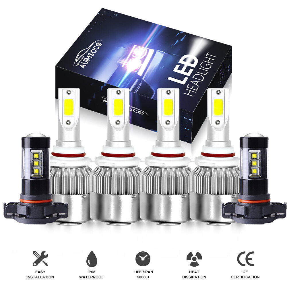 Combo LED Headlight Hi-Low Fog Light Bulbs For Dodge Journey 2010-2016 2017 2018