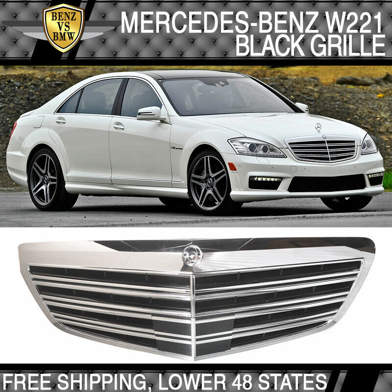 Fit 10-13 Mercedes Benz W221 S-Class AMG Style  Front Hood Grill Grille - ABS