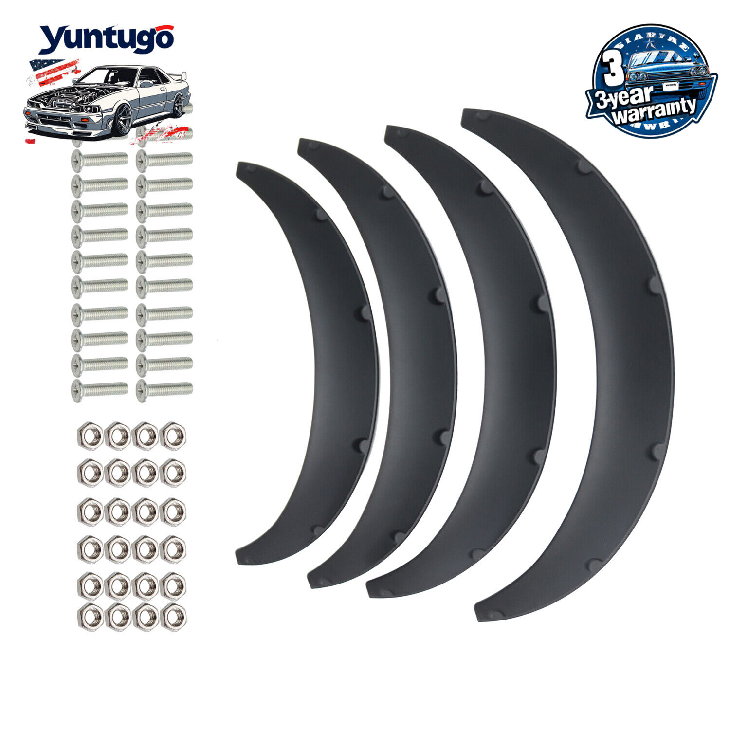 For 87-05 Ford F-150 Extra Wide Body kit Wheel Arches 4PC Fender flares