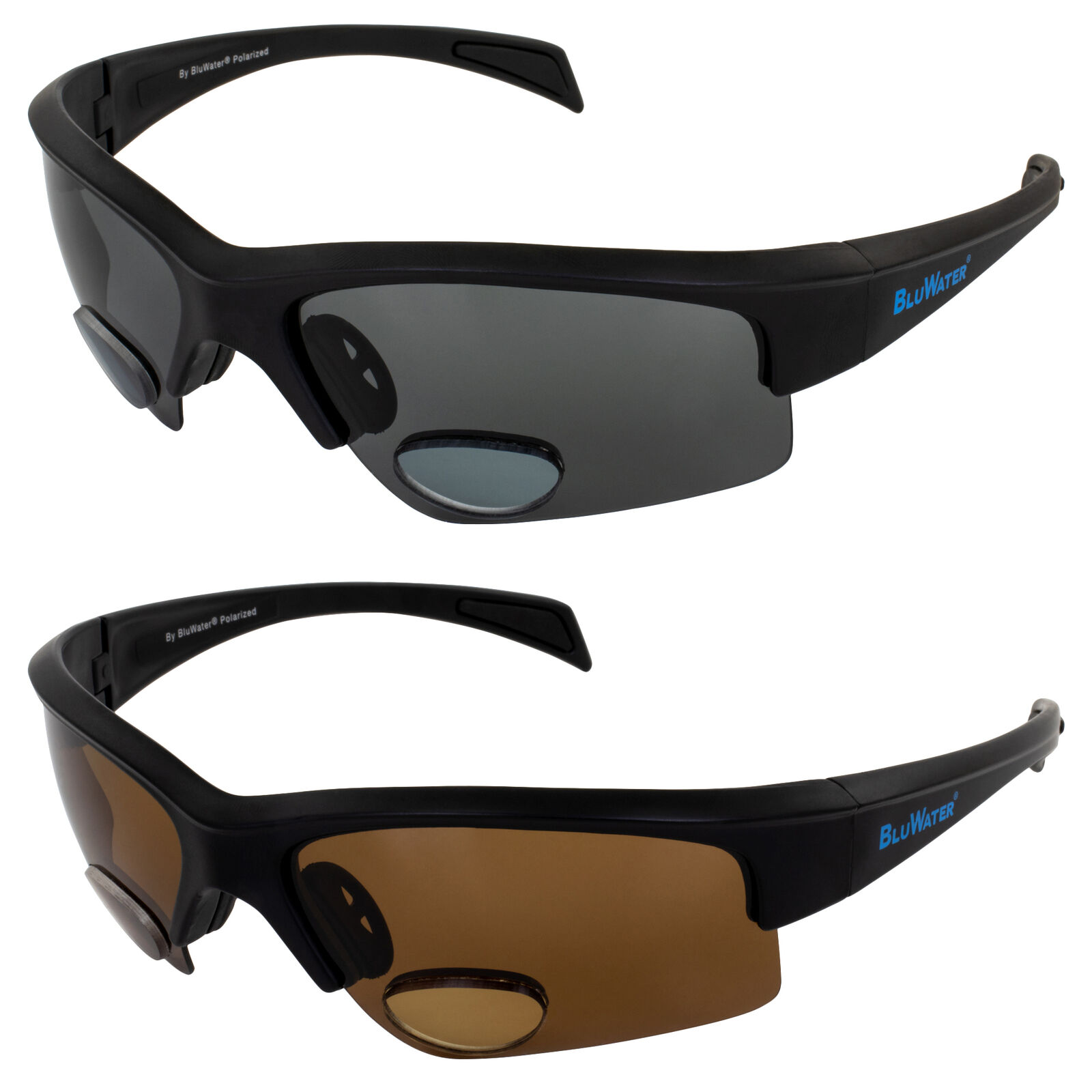 Global Vision BluWater Bifocal 2 Polarized Sunglasses Scratch-Resistant Black