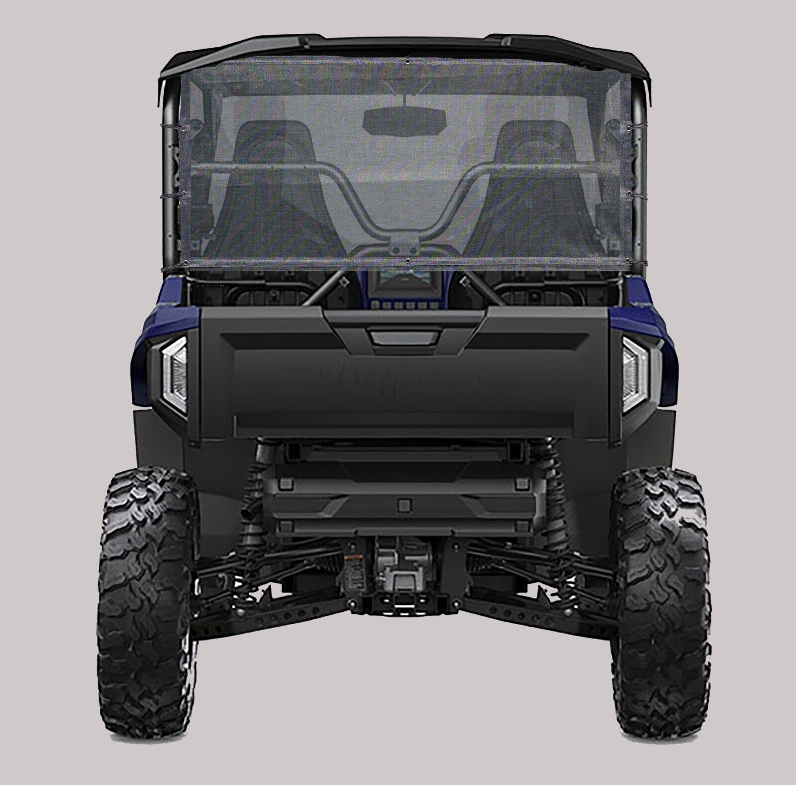 Yamaha Wolverine RMAX2 & RMAX4 UTV Plain Black Rear Dust Screen & UV protection
