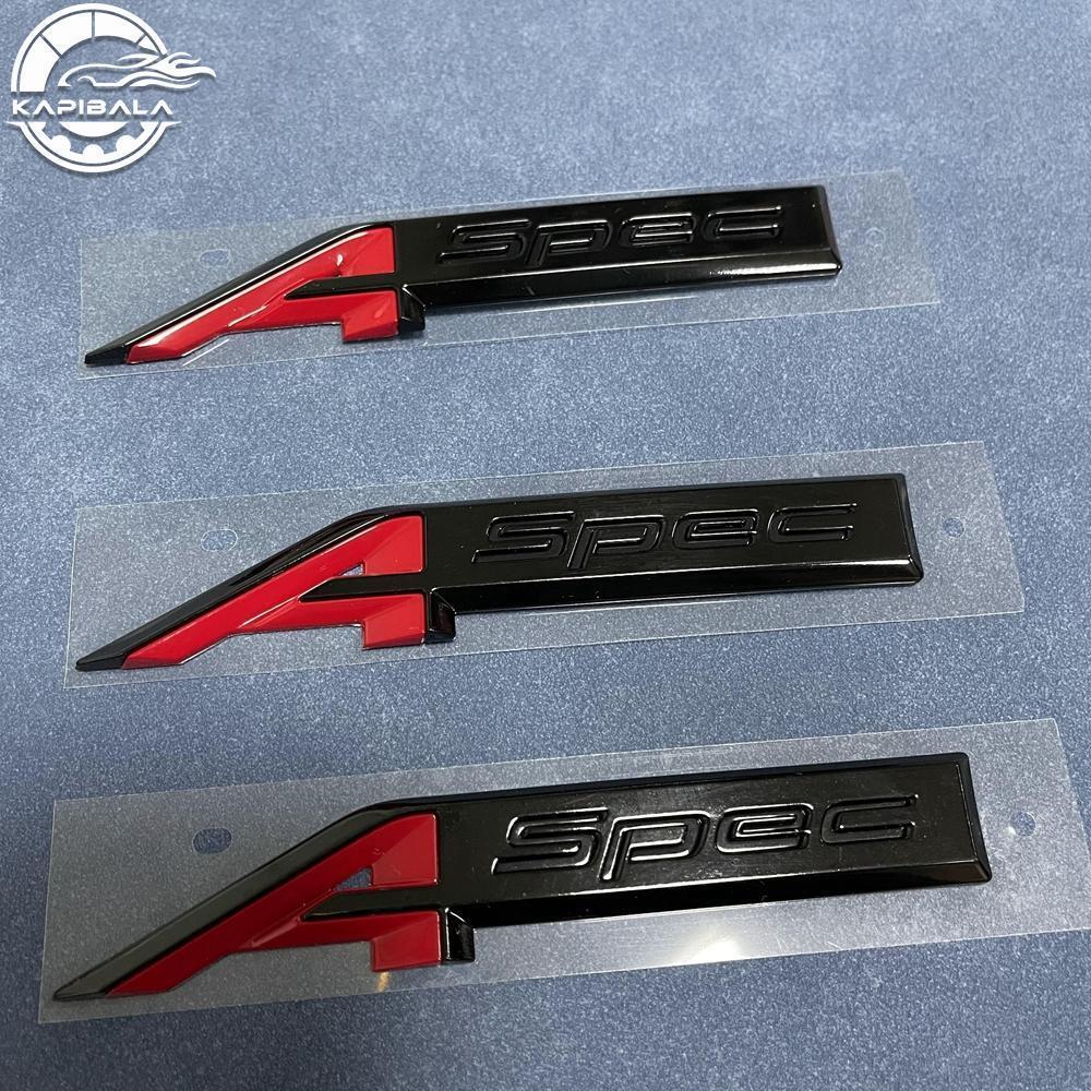 3pcs For Acura A-Spec Aspec Fender Rear Badge Sport Emblem Stickers Black & Red