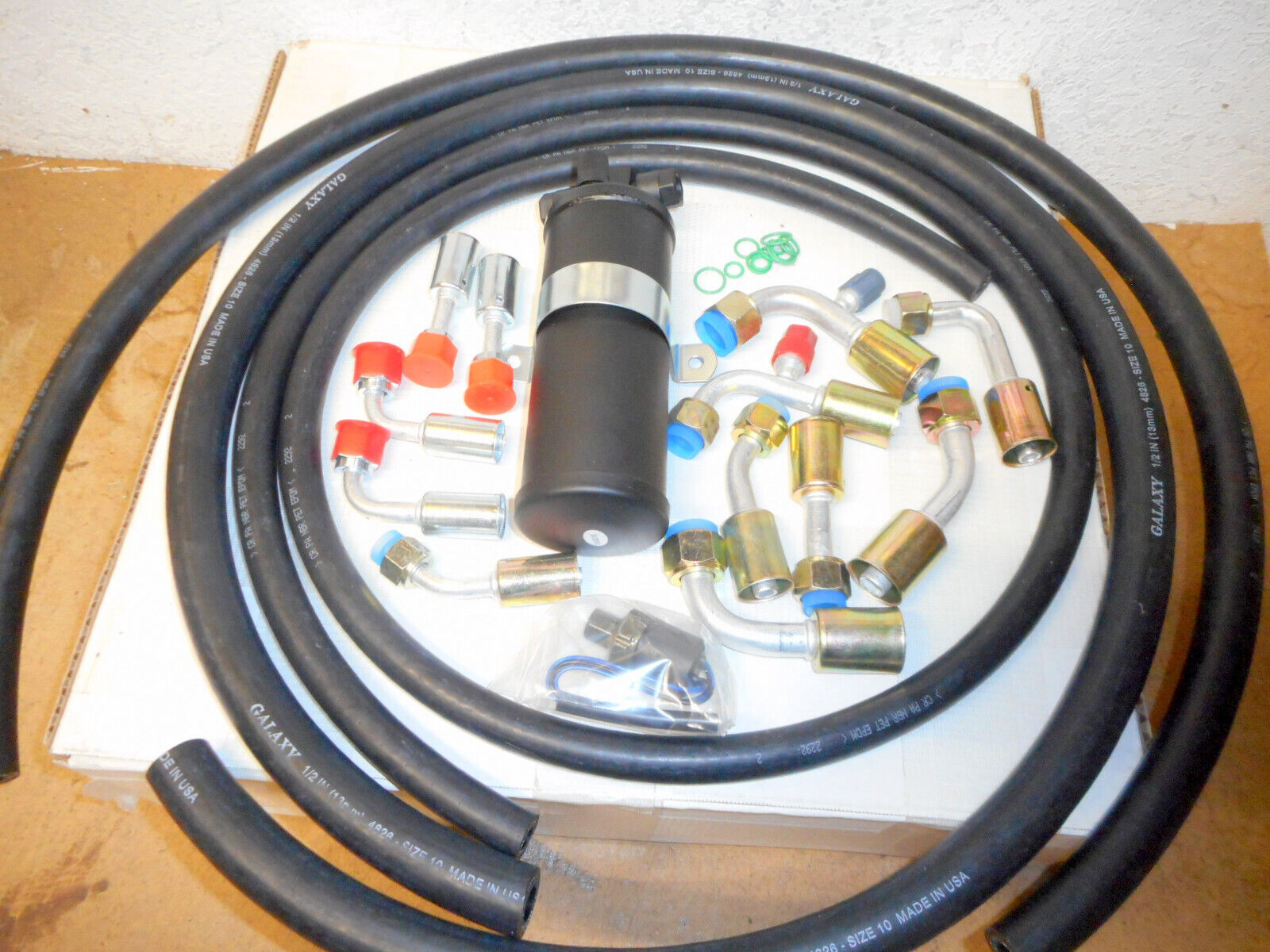 AIR CONDITIONING A/C HOSE KIT,FITTINGS,DRIER & BINARY SWITCH,GENERAL USE/RAT ROD