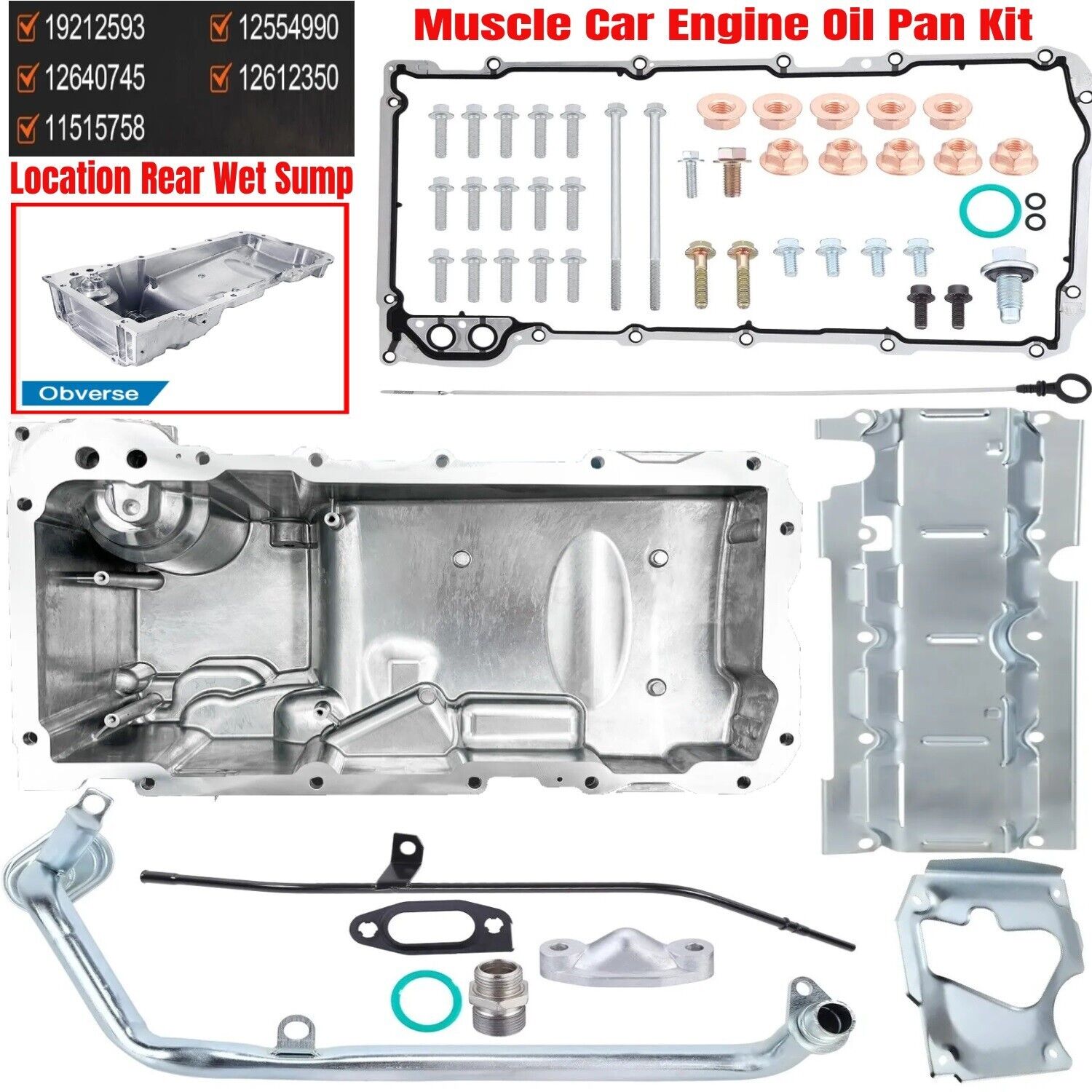 For Chevy GM LS1 LS3 LSA LSX Engines Performance Muscle Car Engine Oil Pan Kit