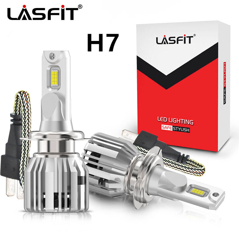LASFIT H7 LED Headlight Bulb Conversion Kit High Low Beam Lamp 6000K Super White