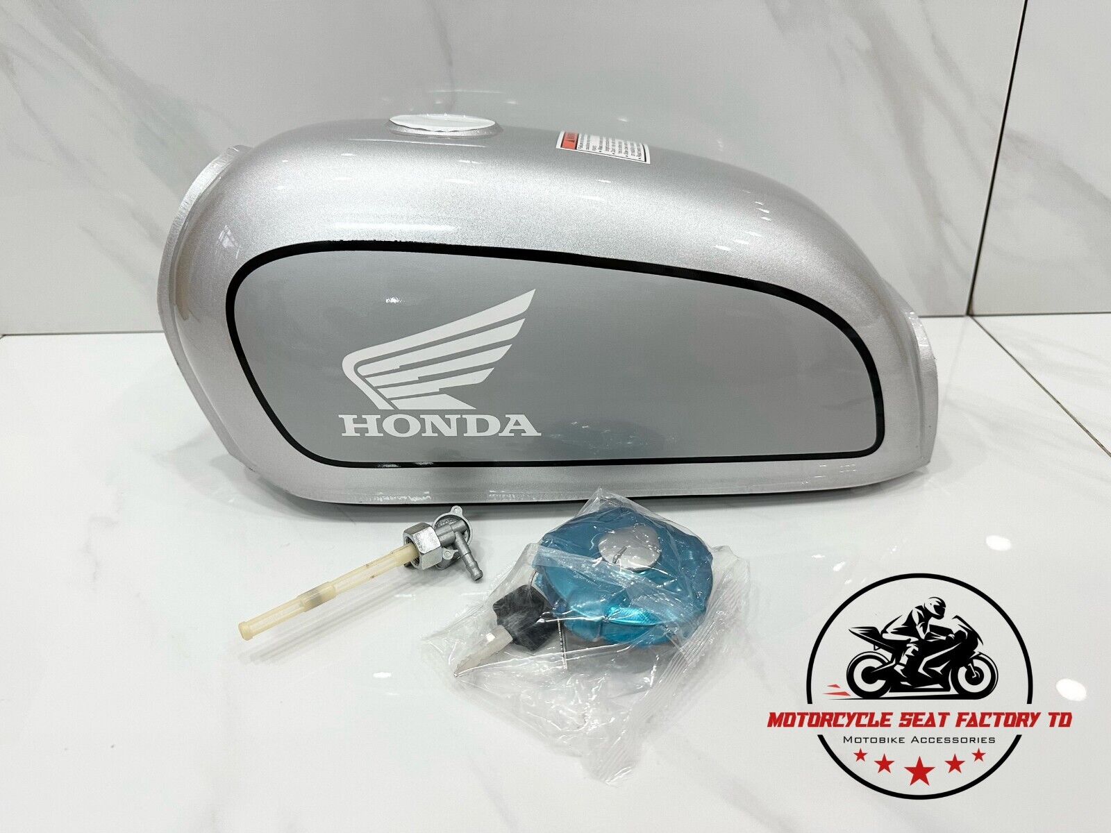 Honda Benly 50S CD50 Cafe Racer New Petrol Tank CD70 CD90 Fuel Gas Tank Silver.