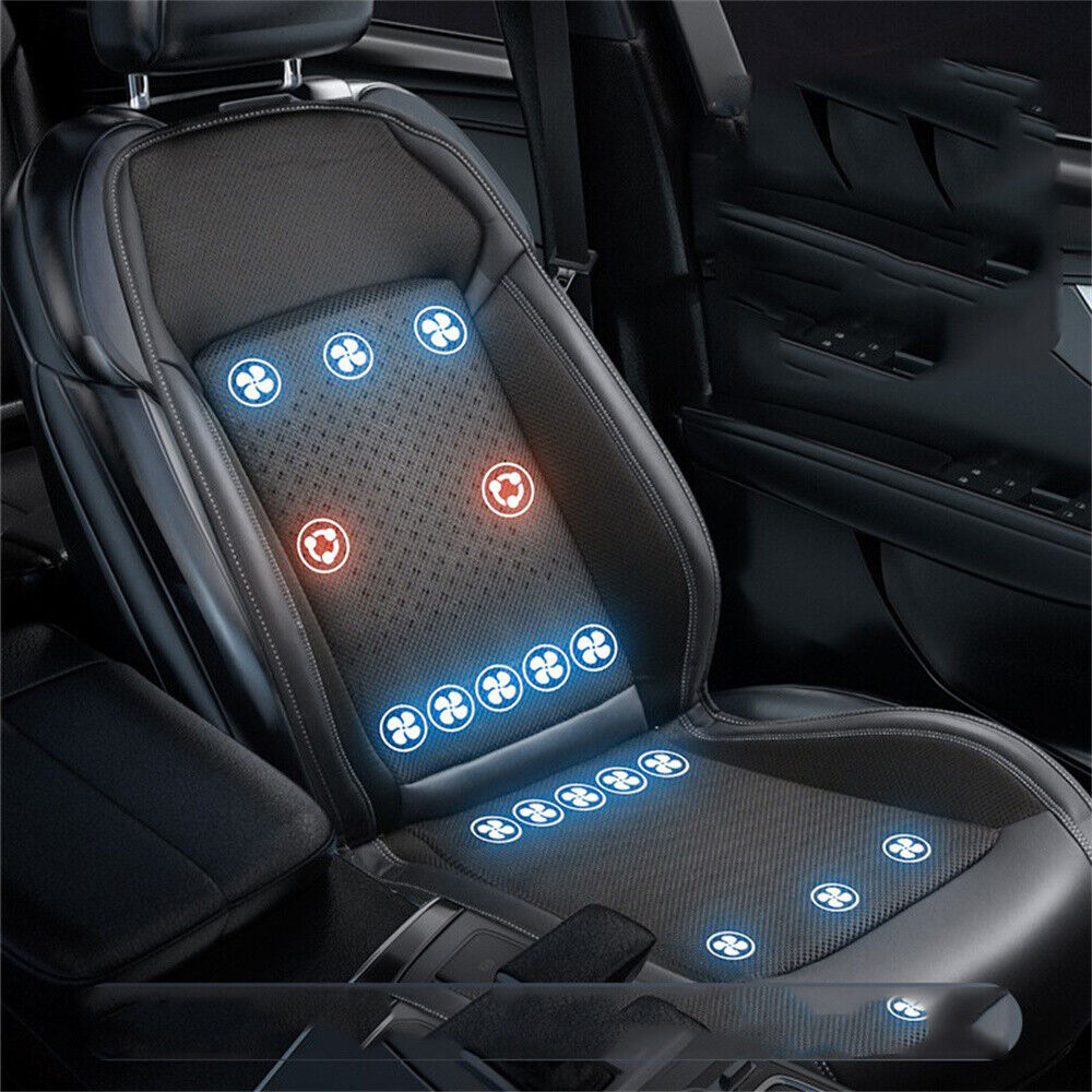 12/24V Car Vehicle Pad Seat Cooler Cushion Cover Summer Cooling Chair Fan 3Speed