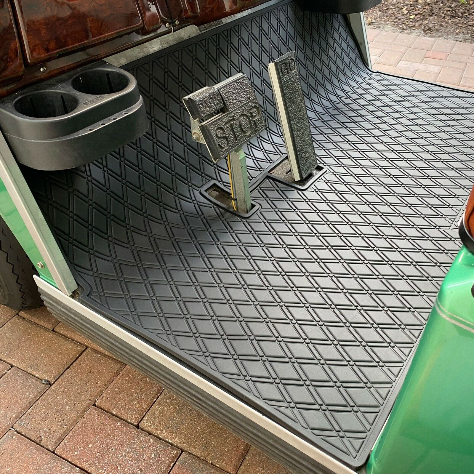 Xtreme Mats Club Car Golf Cart Mat, Full Coverage Floor Liner -BLACK- Fits DS