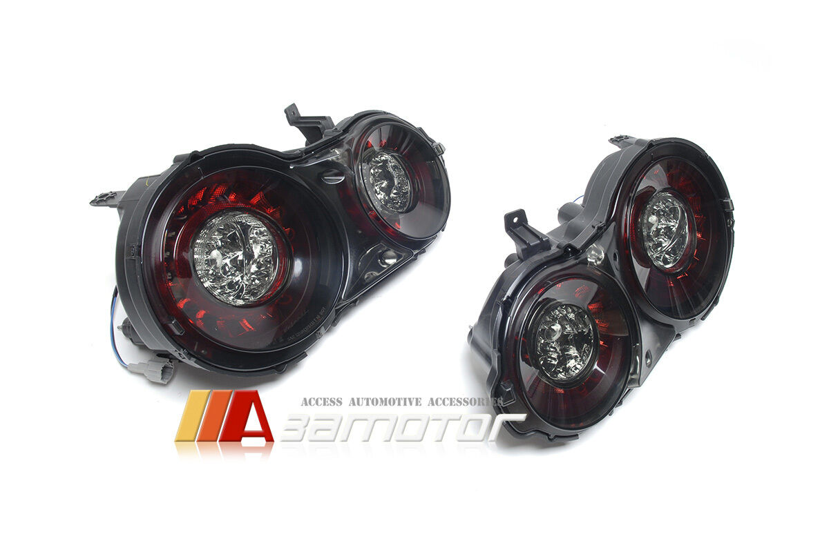 Black Smoke Multi LED Tail Rear Light Taillights 2PC for 09-15 Nissan R35 GT-R