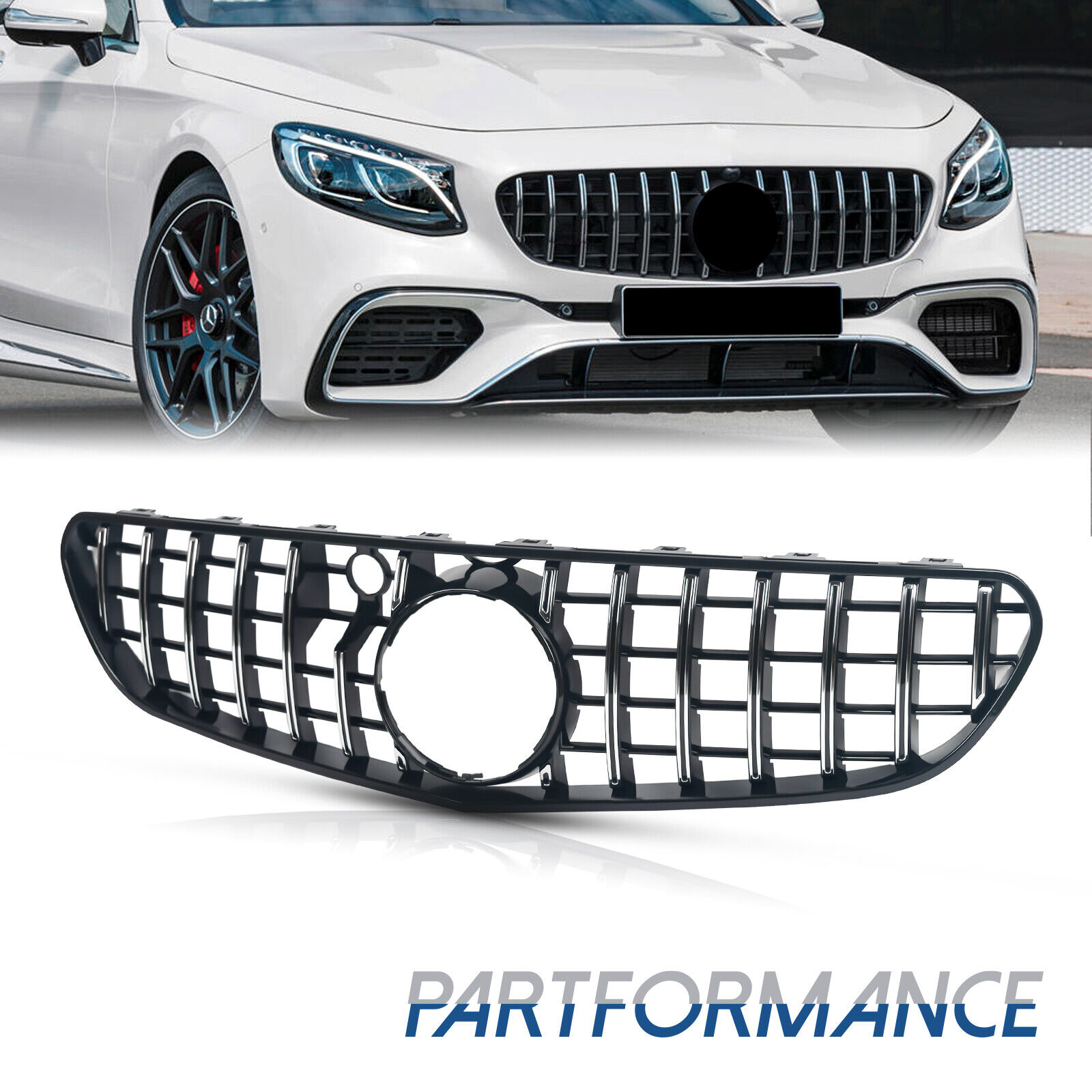 GT Front Grille For Mercedes Benz W217 S63(ONLY) AMG Pre-/Facelift 2014-2020