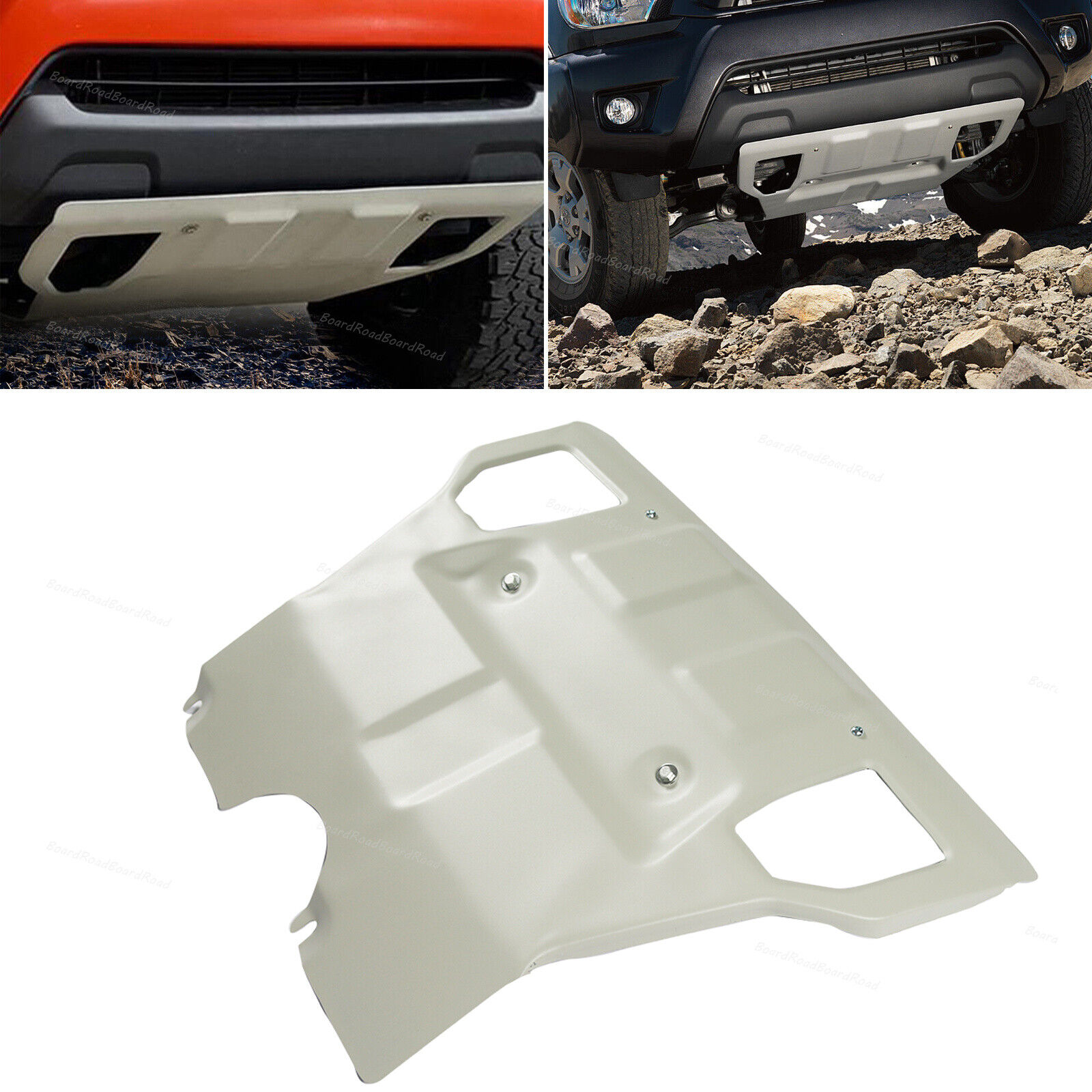 For 05-15 Toyota Tacoma  Engine Skid Plate Front White Bottom Protector