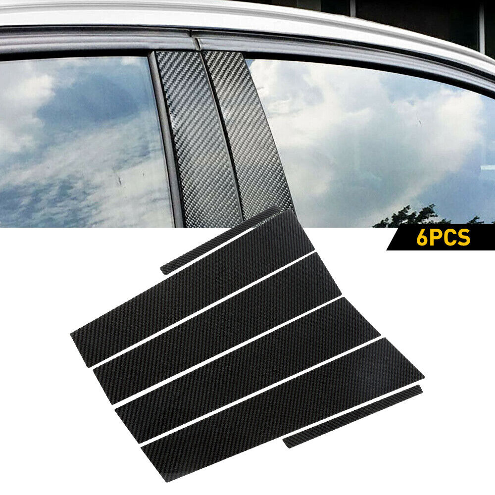 Carbon Fiber Pillar Post Door Trim Accessories PC For 2011-2021 Dodge Charger
