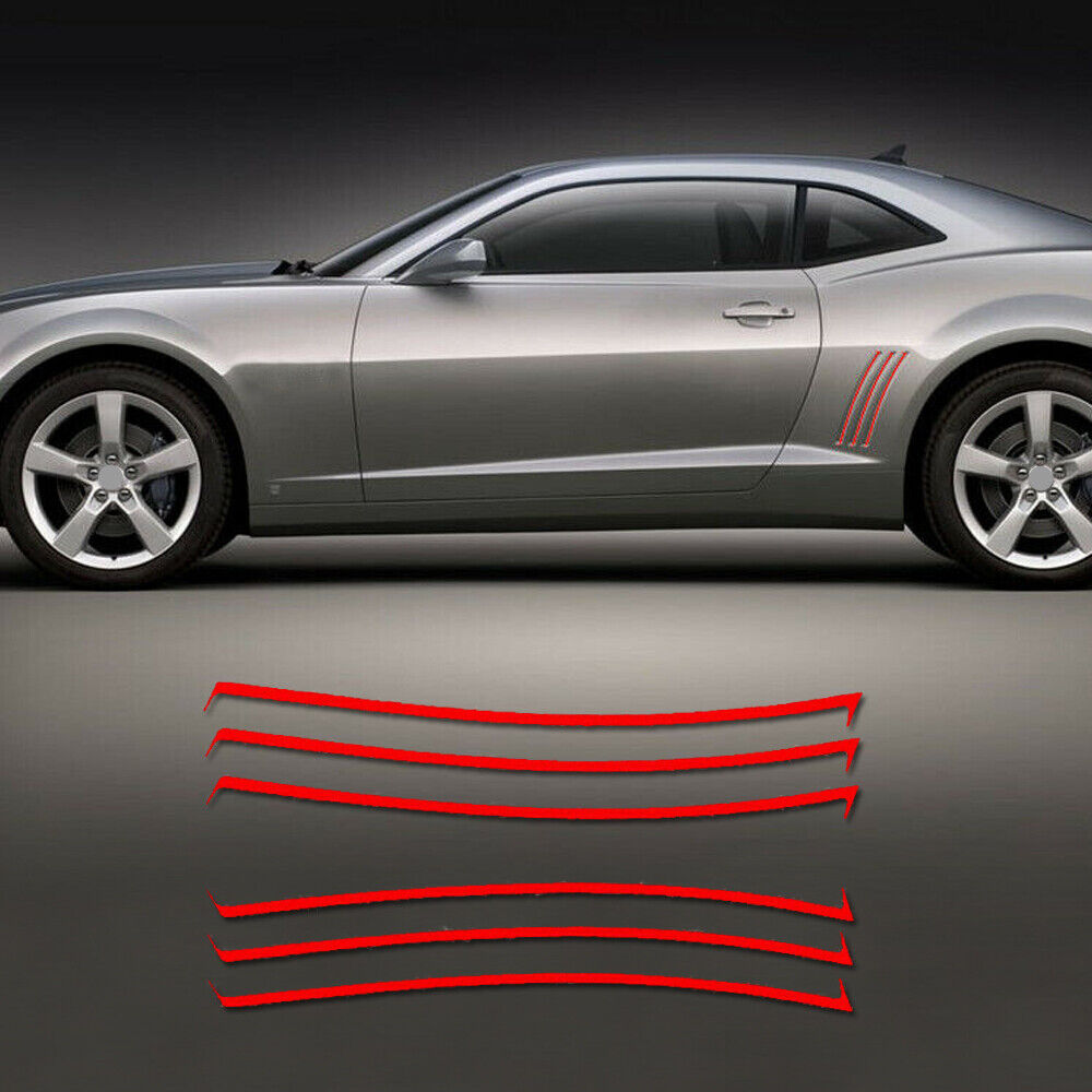 6x Vent Insert Stripe Decal Inlay Stickers For Chevy Camaro SS RS LS 2010-2015