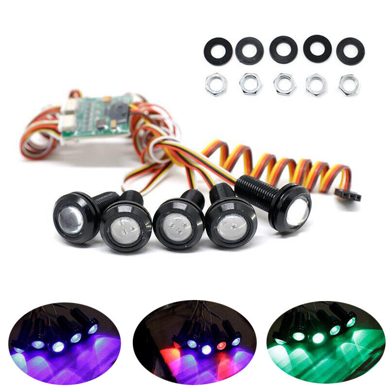 RC Cars Colorful Front LED Light Headlight Spotlights For 1/10 TRAXXAS Slash 2WD