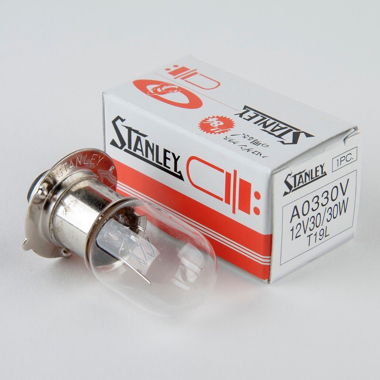 Stanley A0330V 12V 30/30W T19L Clear Auto Bulb, Quantity=1 Bulb