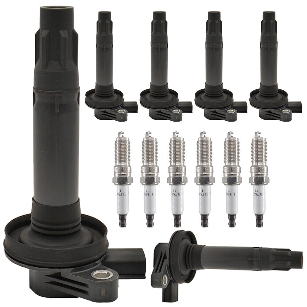 6pcs Ignition Coil + Motorcraft Platinum Spark Plug For Ford Lincoln Mazda UF553
