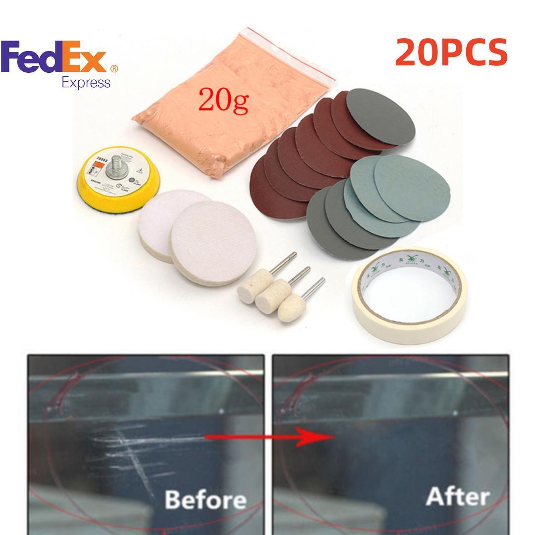 20pcs Car Windshield Glass Scratch Removal Polishing Kit 20g Cerium Oxide Powder