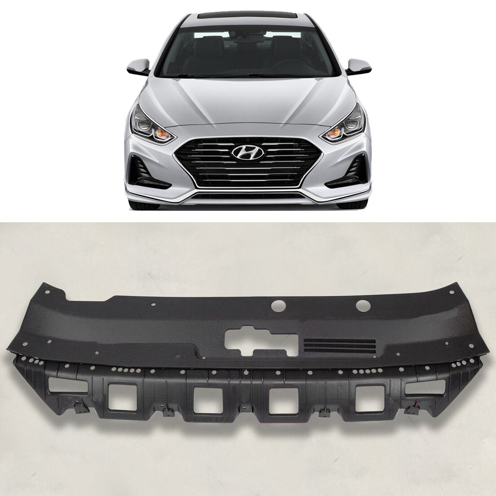 Front Radiator Grill Cover Upper Support For 2018 2019 Hyundai Sonata Sport